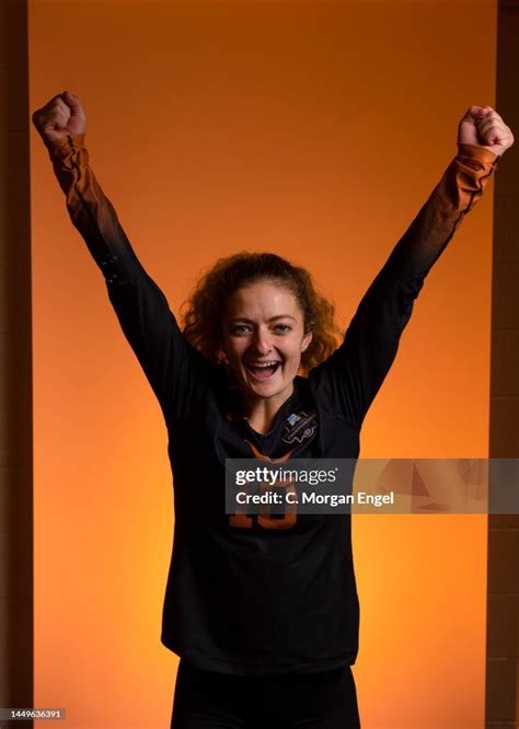 Zoe Fleck of the Texas Longhorns poses for a portrait during media ...