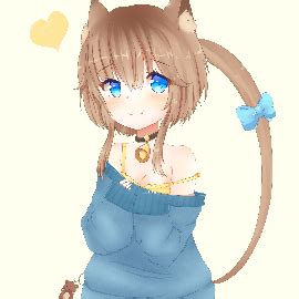 Neko girl redraw by TombieFox on Newgrounds