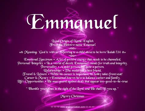 Image result for Emmanuel name meaning