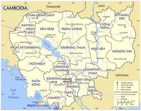 Large detailed provinces map of Cambodia | Cambodia | Asia | Mapsland ...