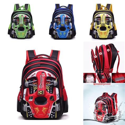 School Bags | 3D Racing Car Design Backpack for Boys (Free Shipping ...