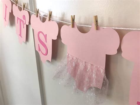 Amazon.com: Baby Girl Shower Banner/It's A Girl Banner/Girl Baby Shower ...