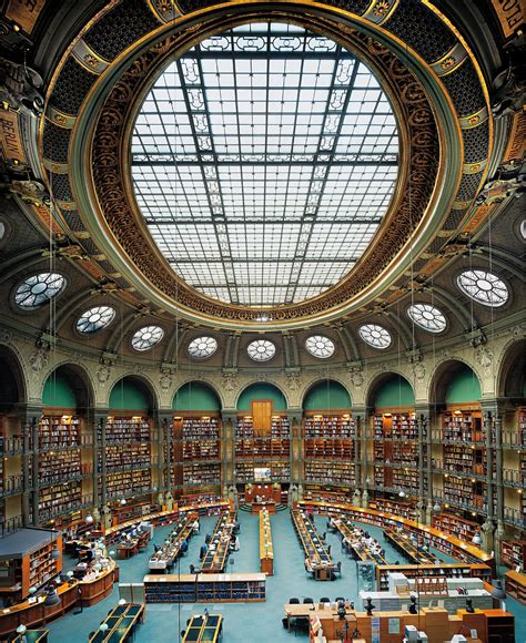 'The Oval Room' reading room of The National Library of France, Paris ...