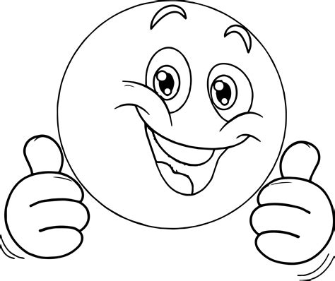 cool Very Happy Emoticon Face Coloring Page | Emoji coloring pages ...