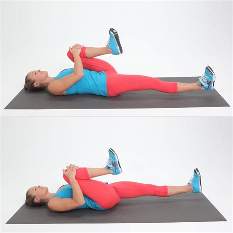 Lying Knee Tucks | Best Recovery Stretches | POPSUGAR Fitness Photo 13