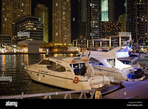 Dubai Marina at night, Dubai UAE Stock Photo - Alamy