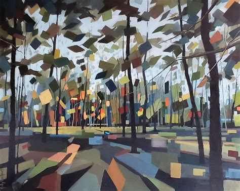 Abstract forest painting – Wandering in Wonder – HOLLY VAN HART