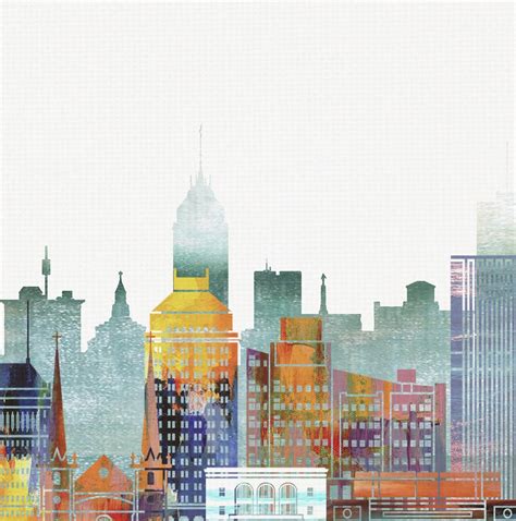 Fresno Skyline Art Print Poster Modern Wall Art New Home - Etsy