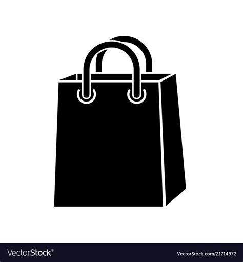 Shopping paper bag pack icon simple style Vector Image