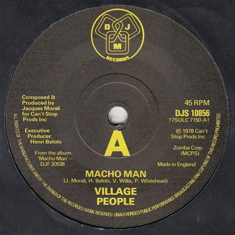 Village People - Macho Man (1978, Vinyl) | Discogs