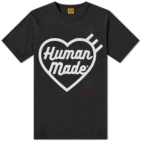 Human Made Front Heart Logo Tee Black | END. (JP)