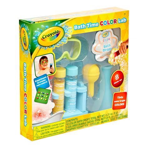 Crayola 8-Piece Bath Time Color Lab Bubble Bath Play Set - Walmart.com