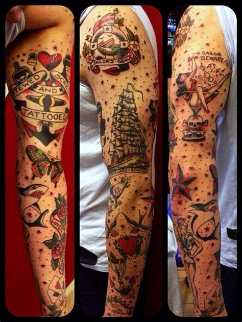 67 best Traditional Tattoo Sleeve / Old School Tattoo Arm images on ...