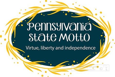 pennsylvania state motto decorative style clipart - Classroom Clip Art