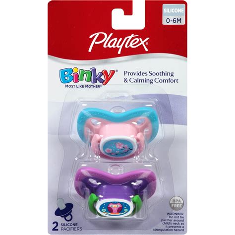 Playtex Baby Silicone New Born Binky Pacifier, 0-6mo, 2 pk. - Walmart.com - Walmart.com