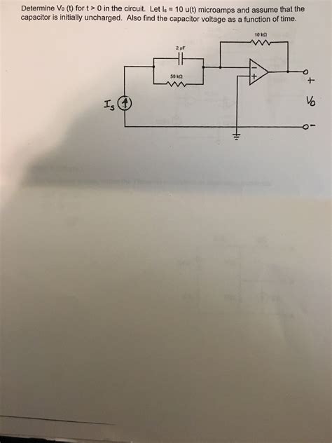 Solved Determine Vo (t) for t>0 in the circuit. Let Is 10 | Chegg.com