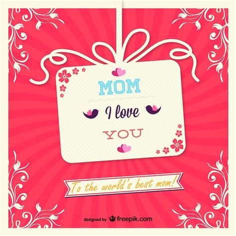 Free Vector | Mother's Day gift card