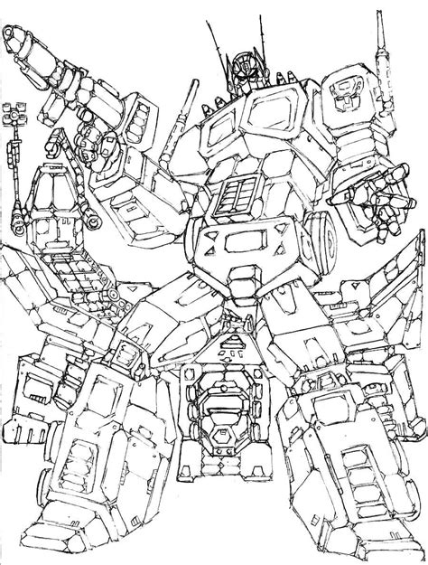 Optimus is Fighting coloring page - Download, Print or Color Online for Free