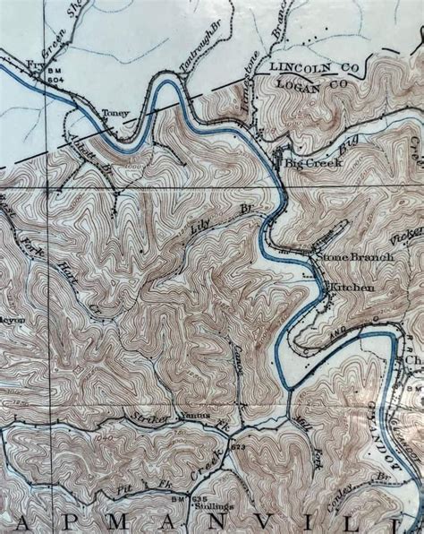 Map of Northern Logan County, West Virginia 1914. | Logan county, West virginia, Virginia