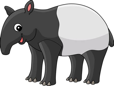 Tapir Animal Cartoon Colored Clipart Illustration 20119147 Vector Art ...