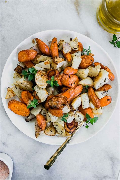 Herb Roasted Turnips and Carrots ⋆ Super Easy! (5 Ingredients + 30 Mins)