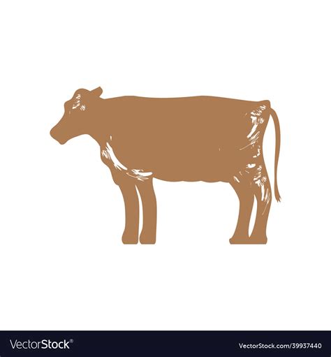 Cow farm animal Royalty Free Vector Image - VectorStock