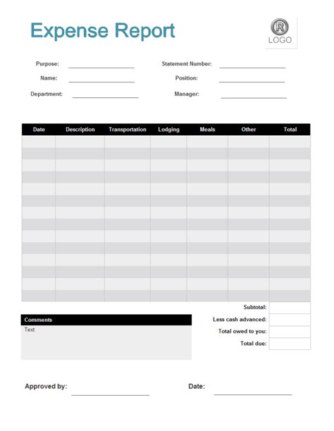 Expense Report Form | Free Expense Report Form Templates