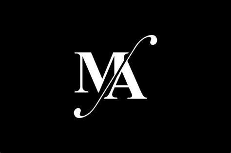 MA Monogram Logo design By Vectorseller | TheHungryJPEG.com in 2020 ...