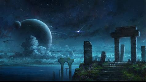 Photo of planets, anime, artwork HD wallpaper | Wallpaper Flare