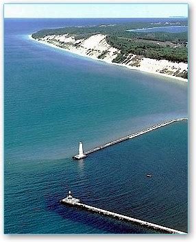 Aerial photos of Frankfort, Michigan