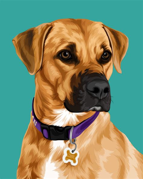 Custom Pet Portraits - Dog Canvas Wall Art Paintings | iLovePaws