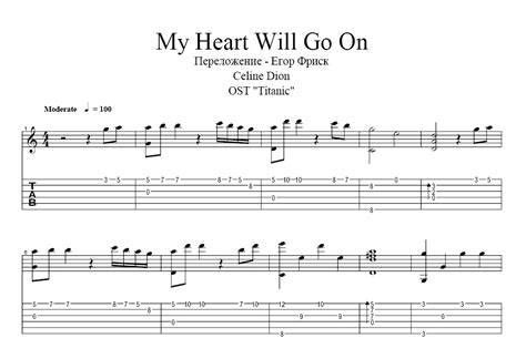 My Heart Will Go On for guitar. Guitar sheet music and tabs.