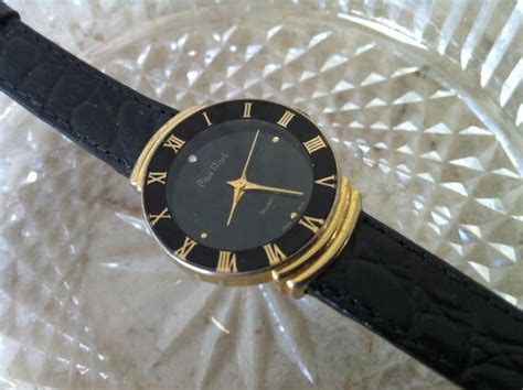 Vintage Black & Gold Watch Pierre Nicol Women's by delovelyness