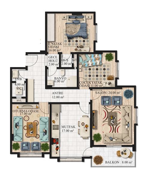 Detailed Floor Plan - 2D Floor Plan on Behance