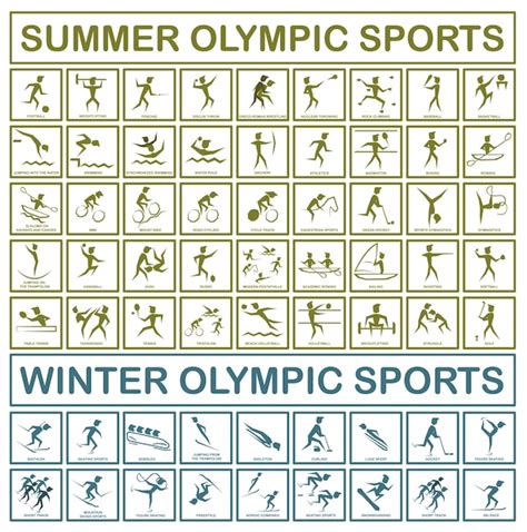 Premium Vector | Olympic sport Set of sports icons Icons of all types ...