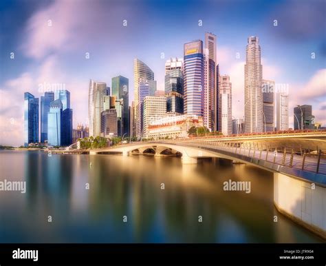 Singapore skyline background Stock Photo - Alamy