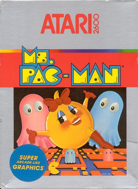 Ms. Pac-Man (1982) Atari 2600 box cover art - MobyGames