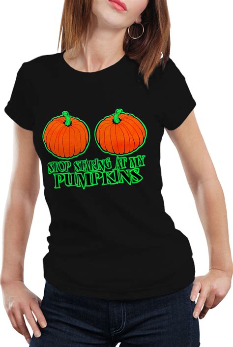 Halloween Costume T-shirts - Stop Staring At My Pumpkins Girls T-shirt – Bewild