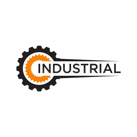 Diseño Del Logotipo De La Empresa Industrial Con Icono De Equipo Stock ...