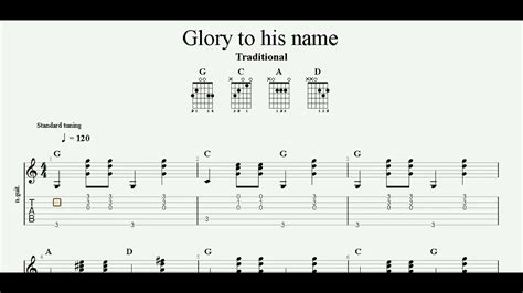 Glory to his Name | Traditional Hymn | Worship Song | Guitar TAB ...