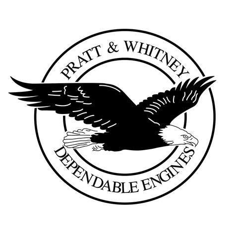 Pratt & Whitney Dependable Engines Logo Black and White – Brands Logos