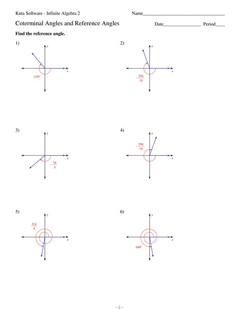 Free reference angles worksheet answers, Download Free reference angles ...