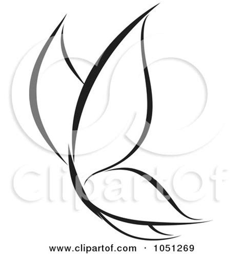 Royalty-Free Vector Clip Art Illustration of a Black And White Butterfly Logo - 1 by elena #1051269