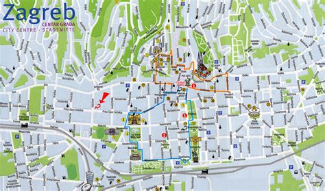 Zagreb Croatia Tourist Map - Zagreb Croatia • mappery