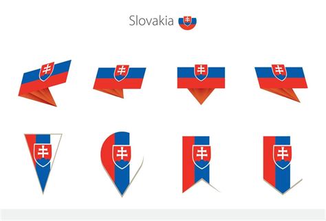 Slovakia national flag collection, eight versions of Slovakia vector ...