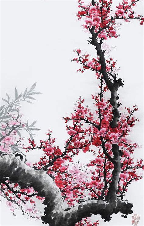 Chinese painting, flowers, purple, HD phone wallpaper | Peakpx