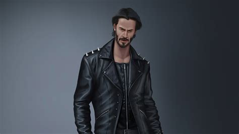 John Wick Wearing Black Leather Jacket Wallpaper,HD Movies Wallpapers ...