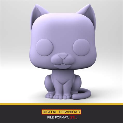 Cat 3D Model in a Funko POP Style for 3D Printing. Chibi Cat - Etsy Canada