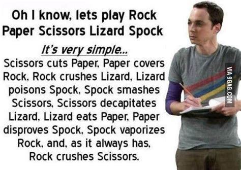 Rock–Paper–Scissors–Lizard–Spock. Quite simple, let's play! - 9GAG
