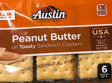 Cheese Crackers, with Peanut Butter Nutrition Facts - Eat This Much